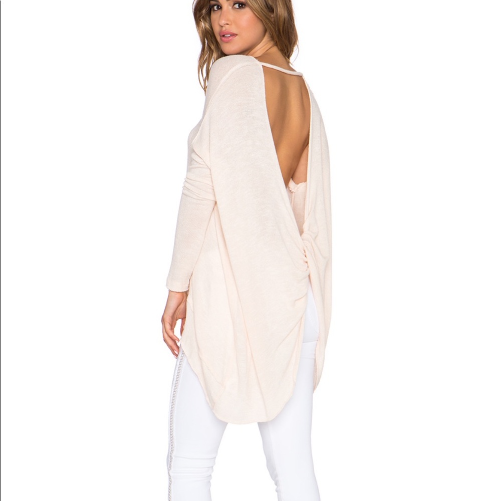 NWT Free People Hacci Twist Back Knit Top